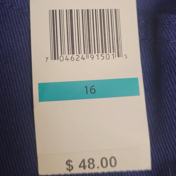 Gloria Vanderbilt ~ Sz “Missy” 16 ~ Blue Capris W/Belt ~ NWT - Picture 14 of 14